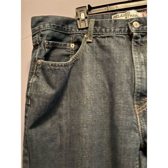 Levi's Men's 559 Relaxed Straight Jeans Blue Size 40BT 40x32 Dark Wash - Picture 2 of 11